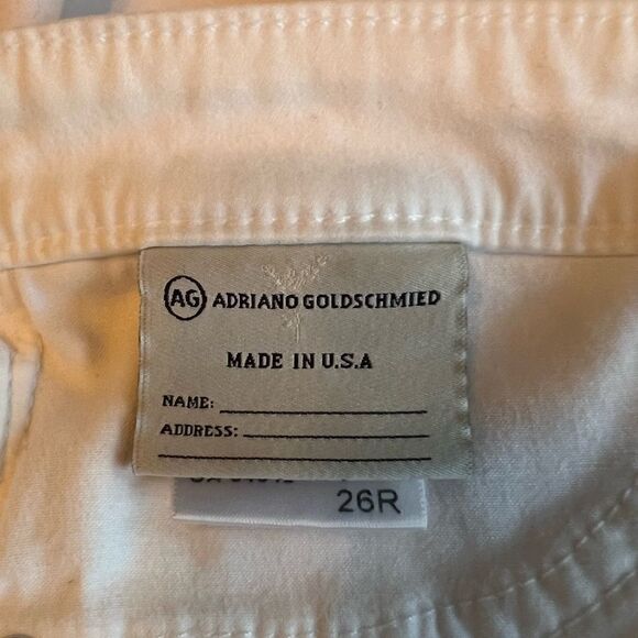 AG Adriana Goldschmied The Stilt Crop Cigarette Jeans Pants Size 26R White - Picture 10 of 11